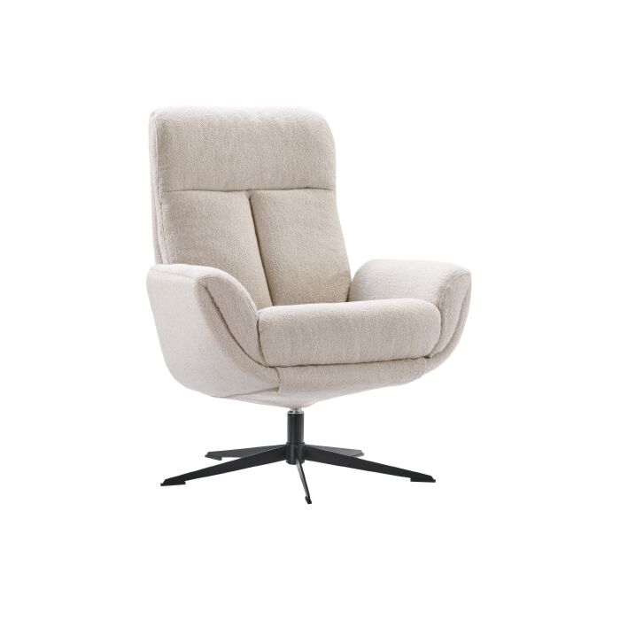 Profijt Meubel Draaifauteuil Langley beige met hocker