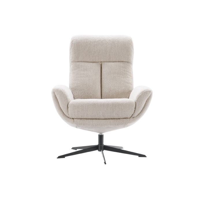 Profijt Meubel Draaifauteuil Langley beige met hocker