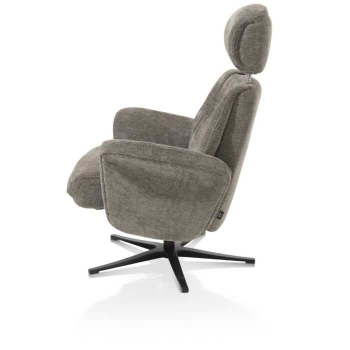 Lazaro, Relaxfauteuil (Incl. Poef) - Stof Livigno - Bruin