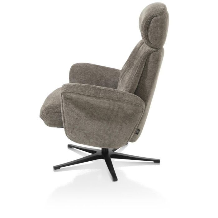 Lazaro, Relaxfauteuil (Incl. Poef) - Stof Livigno - Bruin