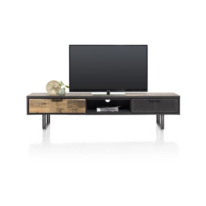 Avalon, Tv-Dressoir 200 Cm - 2-Laden + 1-Niche - Driftwood