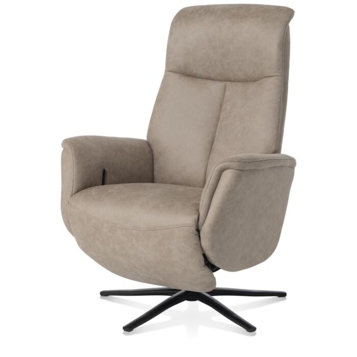 Relaxfauteuil Nocarini - 2-Motoren - Zwarte Poot - Verstelbare Hoofdsteun + accu