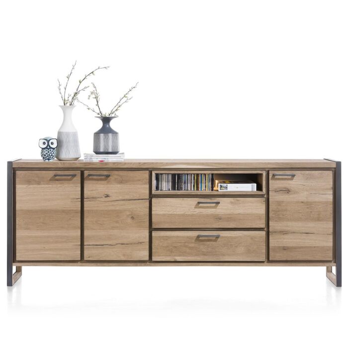 Metalo, Dressoir 240 Cm - 3-Deuren + 2-Laden + 1-Niche (+ LED)