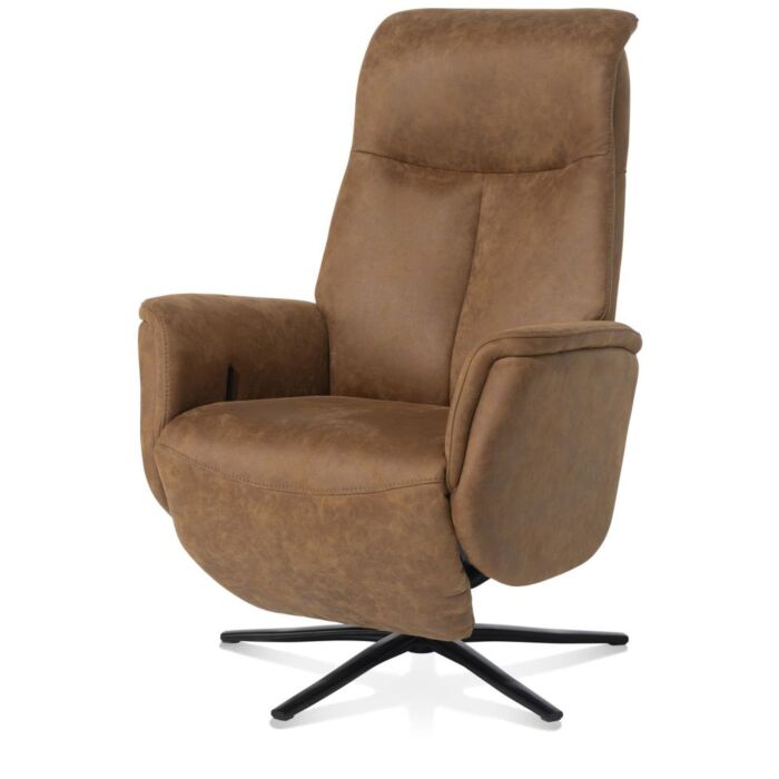 Relaxfauteuil Nocarini 2-Motoren - Zwarte Poot - Verstelbare Hoofdsteun + accu