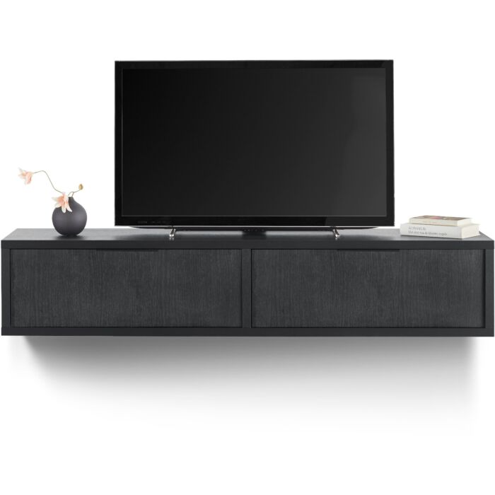 TV-meubel Verdio 161 cm zwart