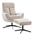 Profijt Meubel Draaifauteuil Langley beige met hocker