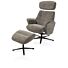 Lazaro, Relaxfauteuil (Incl. Poef) - Stof Livigno - Bruin