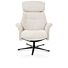 Lazaro, Relaxfauteuil (Incl. Poef) - Stof Livigno - Creme