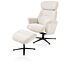 Lazaro, Relaxfauteuil (Incl. Poef) - Stof Livigno - Creme