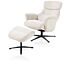 Lazaro, Relaxfauteuil (Incl. Poef) - Stof Livigno - Creme