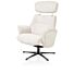 Lazaro, Relaxfauteuil (Incl. Poef) - Stof Livigno - Creme