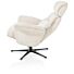 Lazaro, Relaxfauteuil (Incl. Poef) - Stof Livigno - Creme