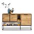 City, Dressoir 160 Cm - 3-Deuren + 3-Niches (+ LED) - Railway Brown