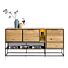 City, Dressoir 190 Cm - 3-Deuren + 3-Niches (+ LED) - Railway Brown