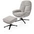  Florence, Relaxfauteuil (Incl. Poef) - Stof Enzo - Grijs