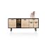 Avalon, Dressoir 200 Cm - 4-Deuren + 1-Lade + 1-Glasdeur (+ LED) - Natural