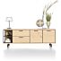 Ridgefield, Dressoir 230 Cm - 2-Deuren + 2-Laden + 2-Niches (+ LED) - Natural