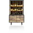 Avalon, Buffet 127 Cm - 2-Deuren + 1-Lade + 2-Glasdeuren (+ LED) - Driftwood