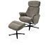  Lazaro, Relaxfauteuil (Incl. Poef) - Stof Livigno - Creme