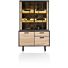 Avalon, Buffet 127 Cm - 2-Deuren + 1-Lade + 2-Glasdeuren (+ LED) - Natural