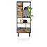 Avalon, Boekenkast 80 Cm - 1-Deur + 1-Lade + 5-Niches - Driftwood