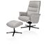 Lotis, Relaxfauteuil (Incl. Poef) - Stof Pala - Lichtgrijs