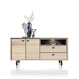 Livada, Dressoir 180 Cm - 2-Deuren + 2-Laden + 1-Niche - Natural