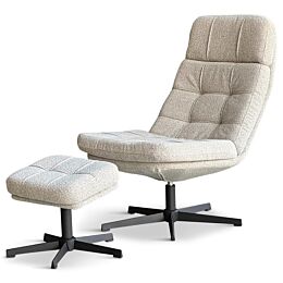 Fauteuil Brecht met Voetenbank